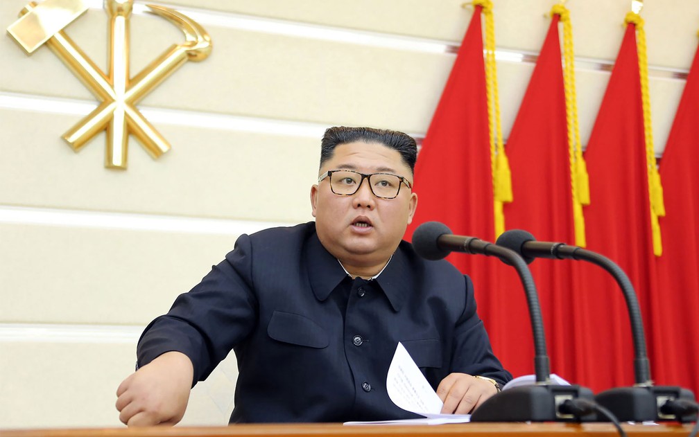 Kim Jong-un, during the meeting of the Central Committee of the Partido dos Trabalhadores da Coreia do Norte - Photo: STR / KCNA / Via KNS / AFP Photo